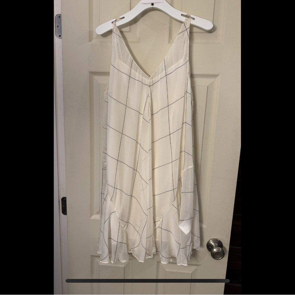 Club Monaco Ivory and Black Patterned Dress